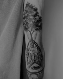 Detailed Roots Tattoo 25 Meaningful Forearm Tattoos for Men That Speak Volumes. - Cleo Diva